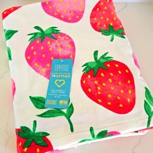 Strawberry Beach Towel Deborah Connolly Designs New With Tags